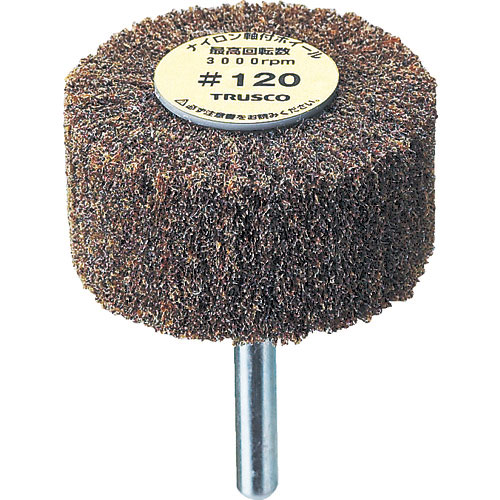 ＴＲＵＳＣＯ　ナイロン軸付ホイール　外径３０Ｘ厚２５Ｘ軸６　１２０♯　（５個入）＿