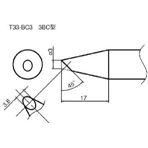 白光　こて先／３ＢＣ型＿