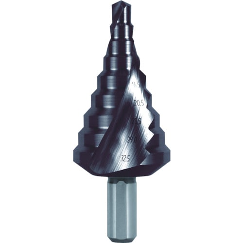 RUKO 2枚刃スパイラルステップドリル 40.5mm チタンアルミニウム_