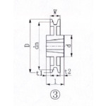 ＥＶＮ　ブッシングプーリー　ＳＰＺ　３１５ｍｍ　溝数１＿
