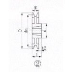 ＥＶＮ　ブッシングプーリー　ＳＰＺ　２００ｍｍ　溝数１＿