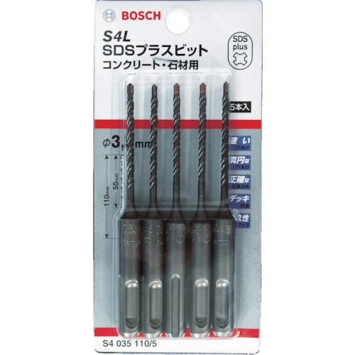 ボッシュ SDSプラスビットS4 3.4mm 5本入り S4034110/ 5