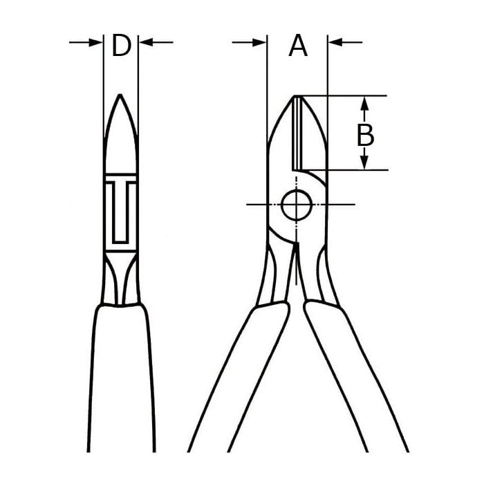 ＫＮＩＰＥＸ（クニペックス）　エレクトロニクスニッパー　ＥＳＤ　１１５ｍｍ　７７４２－１１５ＥＳＤ