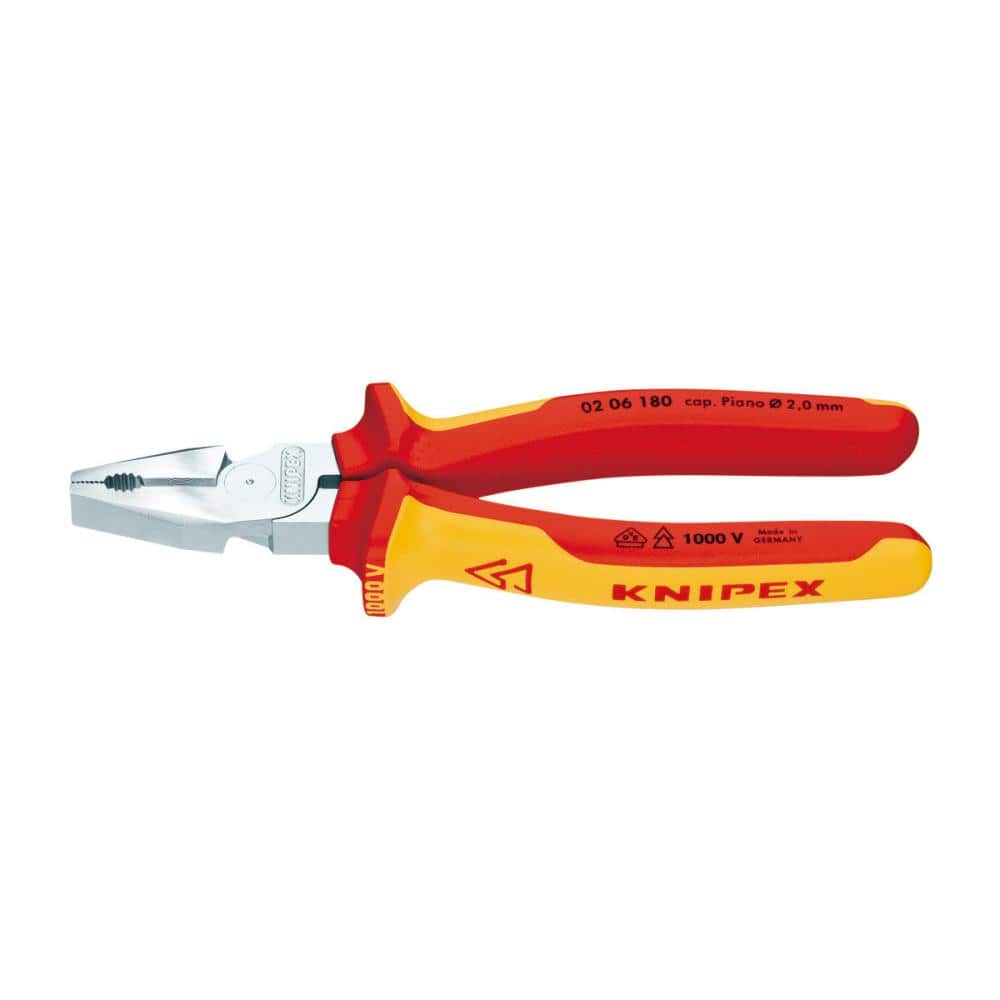 KNIPEX(クニペックス) 1000V 強力絶縁ペンチ 180mm 0206-180