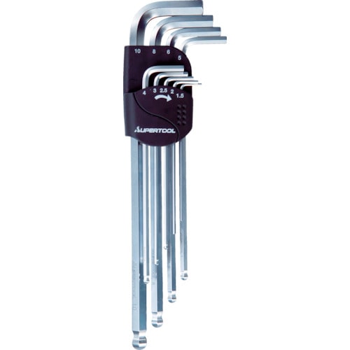 スーパー エクストラロングボールポイント六角棒レンチ(9本組)1.5~10mm_