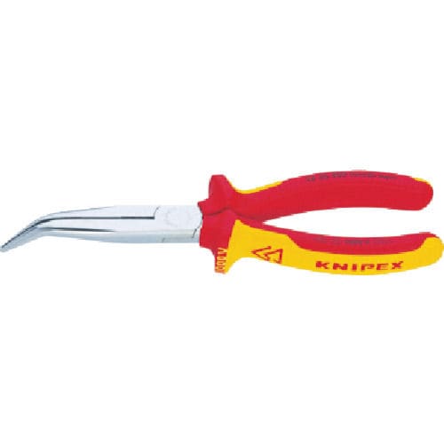 ＫＮＩＰＥＸ　絶縁１０００Ｖ先曲ロングラジオペンチ　２００ｍｍ＿