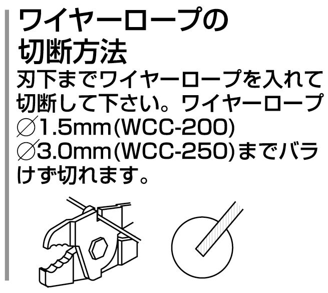 スリーピークス　ワイヤークランプカッター　ＷＣＣ‐２５０　　