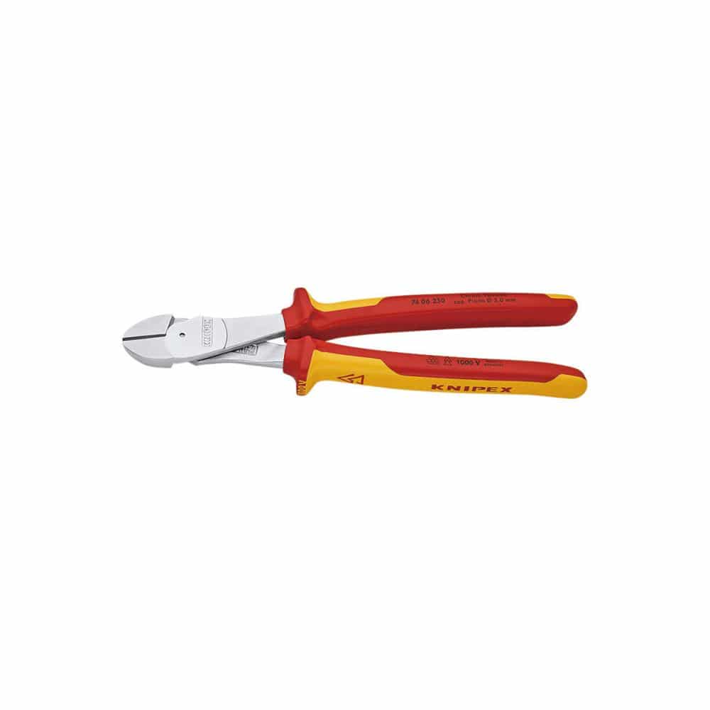 ＫＮＩＰＥＸ（クニペックス）　１０００Ｖ　絶縁強力斜ニッパー　２５０ｍｍ　７４０６－２５０