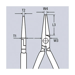 ＫＮＩＰＥＸ（クニペックス）　ラジオペンチ　１４０ｍｍ　コンフォートハンドル　２５０５－１４０