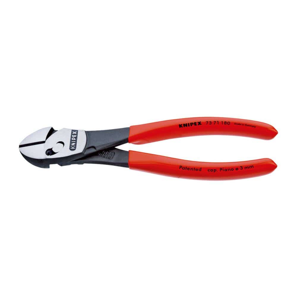 ＫＮＩＰＥＸ　ツインフォースニッパー　１８０ｍｍ　プラスチックコーティングハンドル　７３７１－１８０