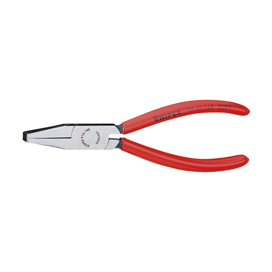 KNIPEX フラットノーズプライヤー 160mm プラスチックハンドル 9161-160