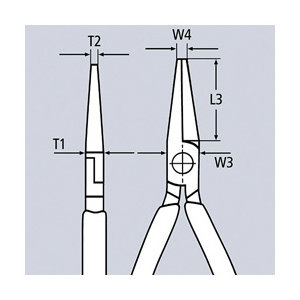 ＫＮＩＰＥＸ　テレフォンプライヤー　１６０ｍｍ　プラスチックコーティングハンドル　２９２１－１６０