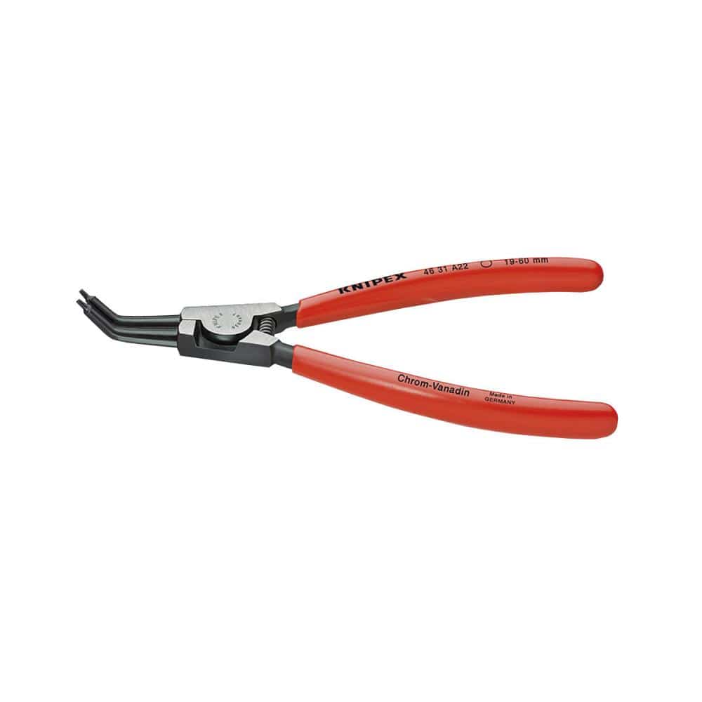 KNIPEX 軸用スナップリングプライヤー先端45度曲先端径0.9mm 130mm 4631-A02
