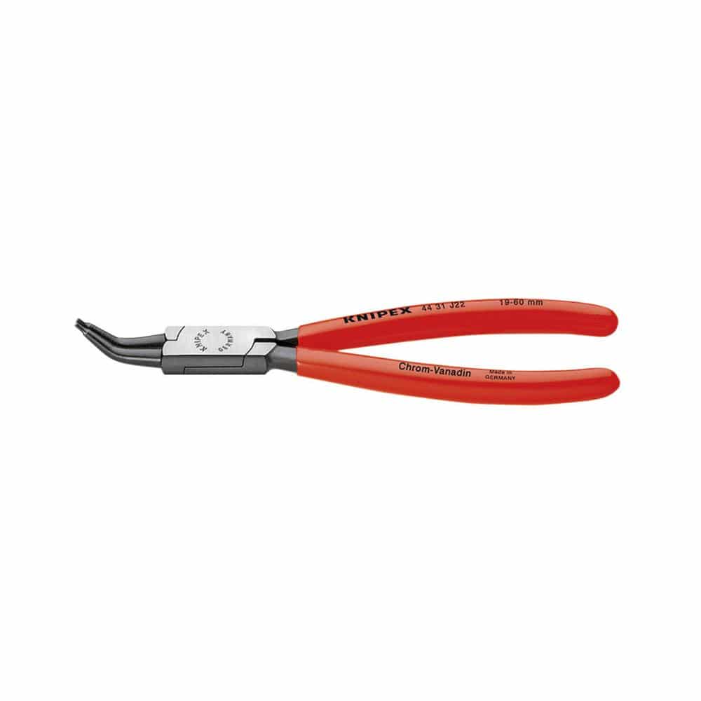 ＫＮＩＰＥＸ　穴用スナップリングプライヤー先端４５度曲先端径１．８ｍｍ　１８０ｍｍ　４４３１－Ｊ２２