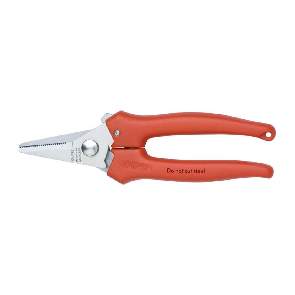 ＫＮＩＰＥＸ　電工ハサミ　１４０ｍｍ　プラスチックコーティングハンドル　９５０５－１４０