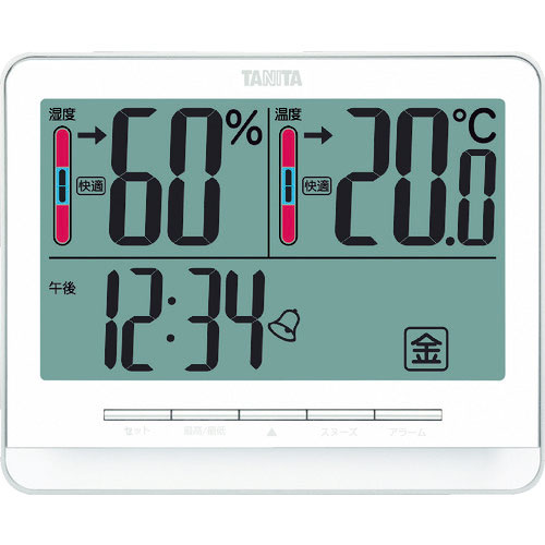 ＴＡＮＩＴＡ　デジタル温湿度計　ＴＴ‐５３８‐ＷＨ＿