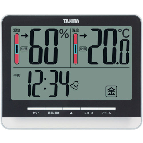ＴＡＮＩＴＡ　デジタル温湿度計　ＴＴ‐５３８‐ＢＫ＿