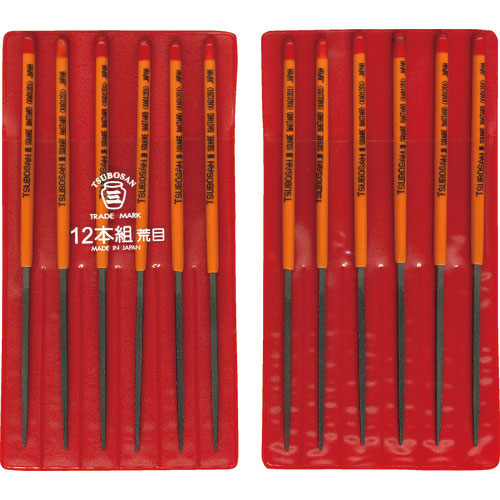 ツボサン 組ヤスリ 12本組 角 荒目_