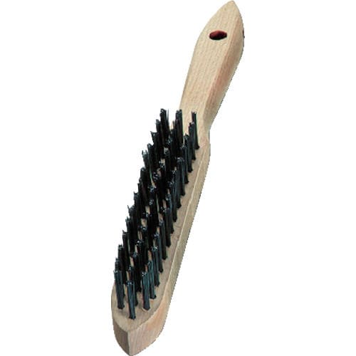 LESSMANN 剣先3行 木柄ハンドブラシ 鋼線_