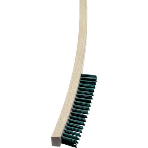 LESSMANN 4行 ロング木柄ハンドブラシ 鋼線_