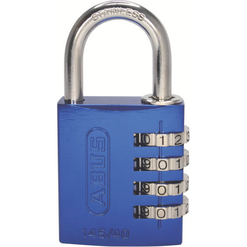 ＡＢＵＳ　ナンバー可変式ステンレスシャックル南京錠　１４５ＩＢ－４０　ブルー＿