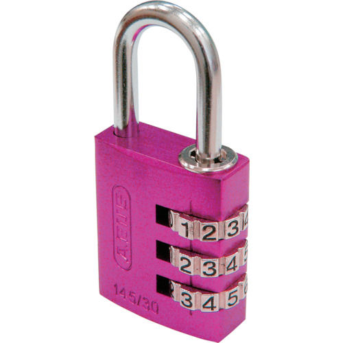 ＡＢＵＳ　ナンバー可変式南京錠　１４５－３０　ピンク＿