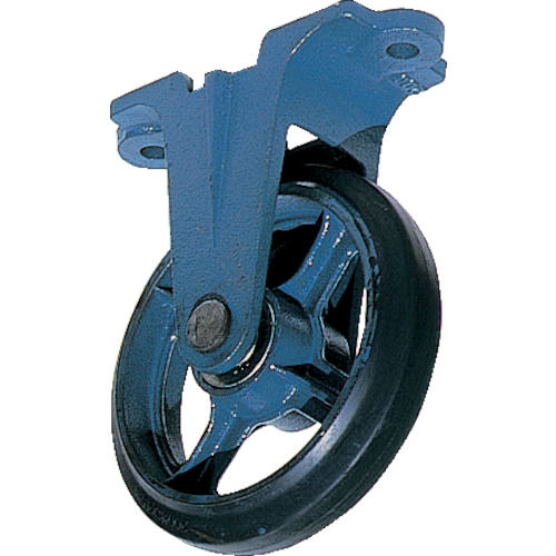 京町 鋳物製金具付ゴム車輪130MM_