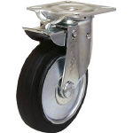 シシク　自在⇔固定切換キャスター　ゴム車輪　１５０径＿