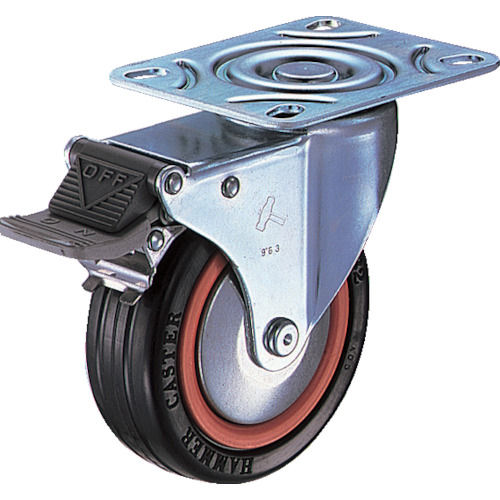 ハンマー M型 自在SP付 ゴムB車 125mm トータルロック_
