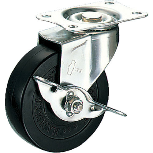 ハンマー オールステンレス E型自在 SP付 ゴム車75mm_