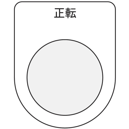 ＩＭ　押ボタン／セレクトスイッチ（メガネ銘板）　正転　黒　２５．５＿