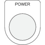 ＩＭ　押ボタン／セレクトスイッチ（メガネ銘板）　ＰＯＷＥＲ　黒　２２．５＿
