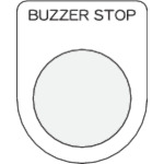 ＩＭ　押ボタン／セレクトスイッチ（メガネ銘板）　ＢＵＺＺＥＲ　ＳＴＯＰ　黒　３＿