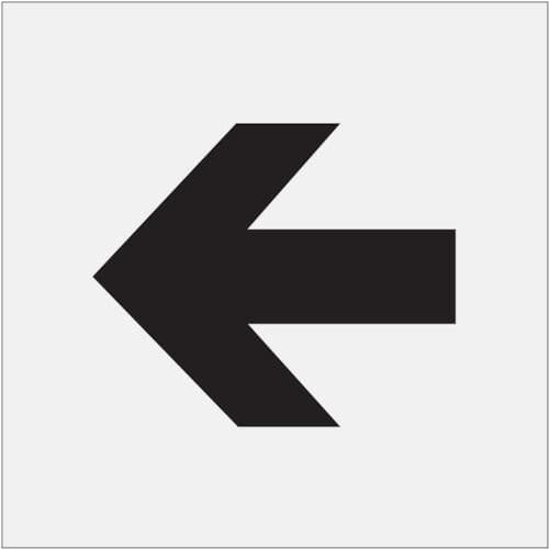 IM ステンシル 矢印(小) 文字サイズ100×120mm_