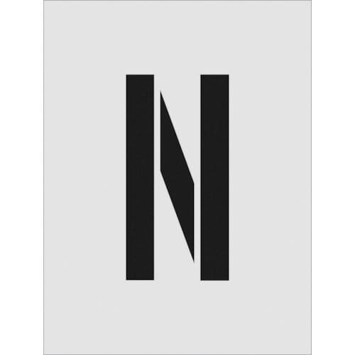IM ステンシル N 文字サイズ250×125mm_