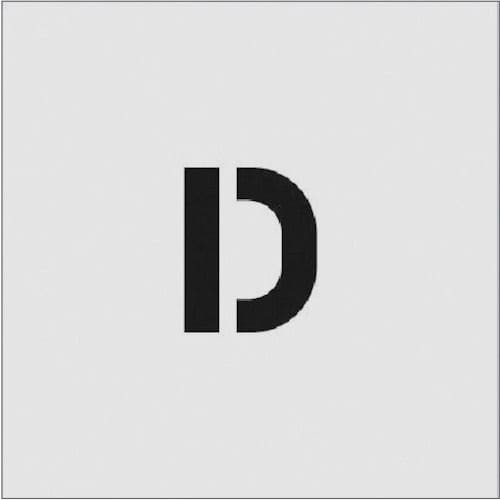 ＩＭ　ステンシル　Ｄ　文字サイズ５０×４０ｍｍ＿