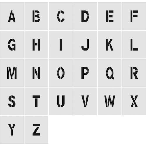 IM ステンシル A~Z 1セット26枚単位 文字サイズ150 IM ステンシル A~Z 1セット26枚単位 文字サイズ150