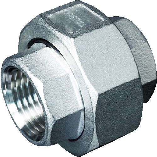 ＴＲＵＳＣＯ　ねじ込み管継手　ＳＵＳ　ユニオン　２０Ａ＿
