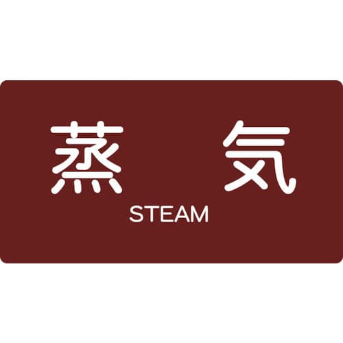 TRUSCO 配管用ステッカー 蒸気 横 大 5枚入_