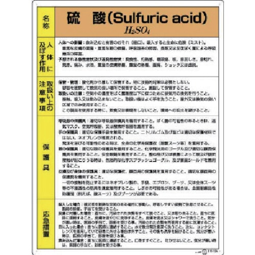 ユニット 特定化学物質標識 硫酸_