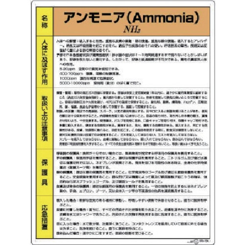 ユニット　特定化学物質標識　アンモニア＿