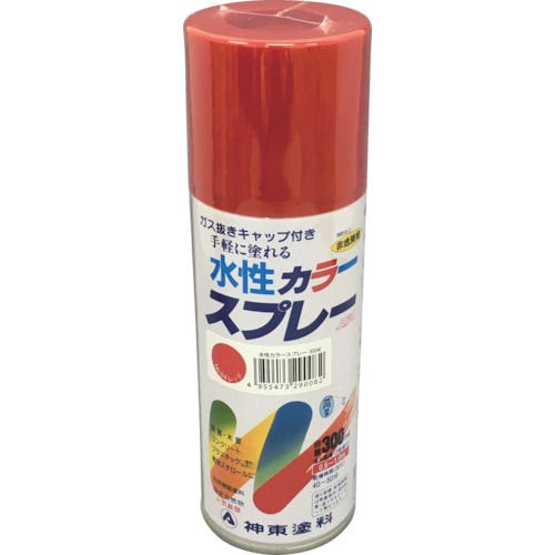 シントー 水性カラースプレー レッド 300ML_