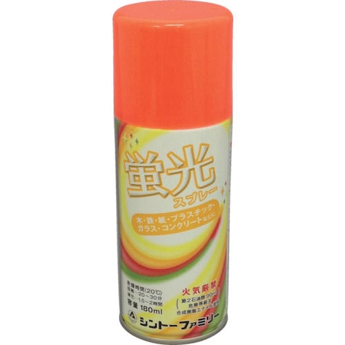 シントー　蛍光スプレー　レッド　１８０ＭＬ＿