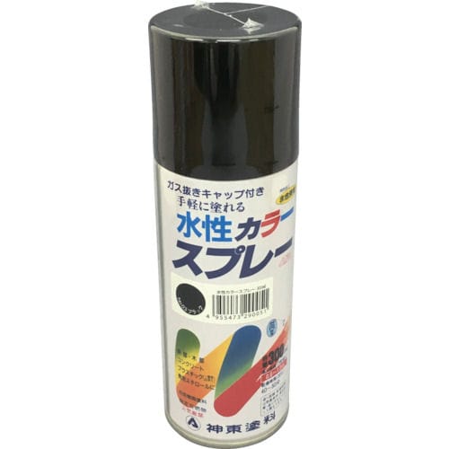 シントー 水性カラースプレー ブラック 300ML_
