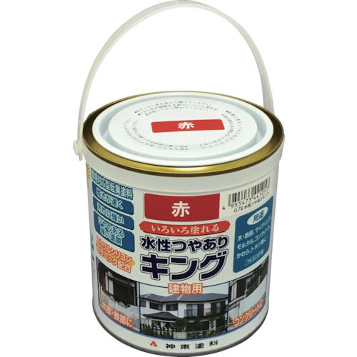 シントー 水性つやありキング 赤 0.7L_