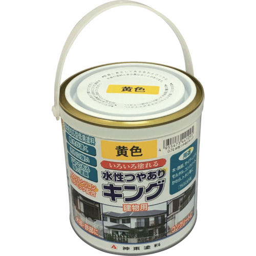 シントー 水性つやありキング 黄色 0.7L_