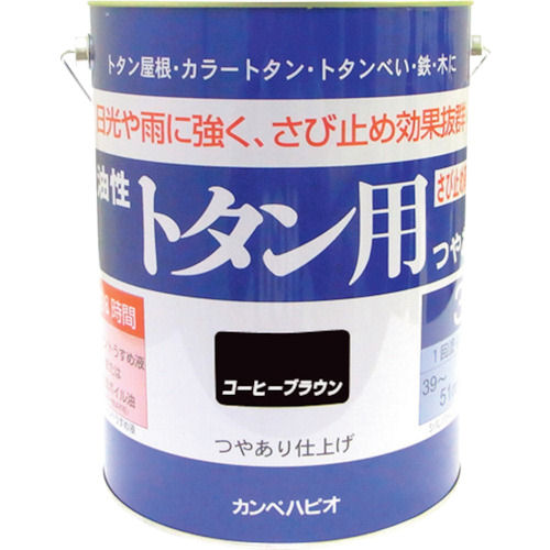 ＡＬＥＳＣＯ　カンペ　油性トタン用３Ｌコーヒーブラウン＿