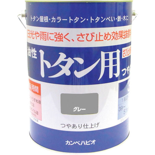 ALESCO カンペ 油性トタン用3Lグレー_
