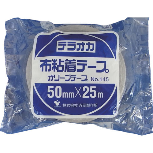 ＴＥＲＡＯＫＡ　カラーオリーブテープ　ＮＯ．１４５　黒　５０ｍｍＸ２５Ｍ＿