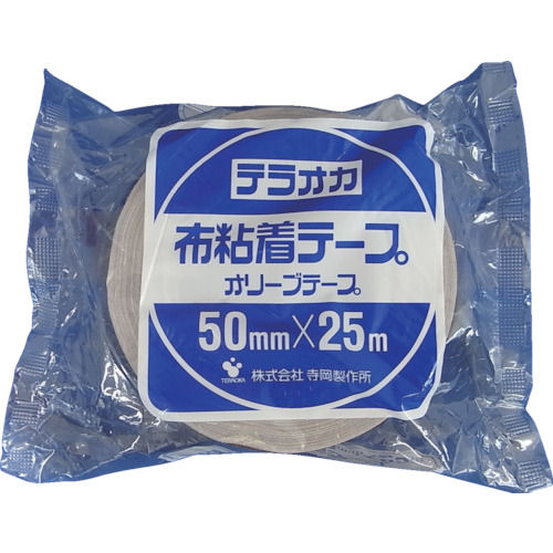 ＴＥＲＡＯＫＡ　カラーオリーブテープ　ＮＯ．１４５　茶　５０ｍｍＸ２５Ｍ＿